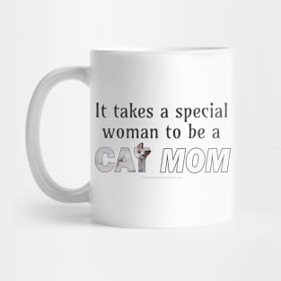 It takes a special woman to be a cat mom - long hair cat oil painting word art Mug